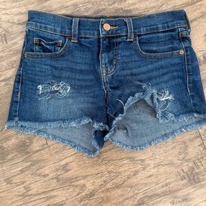 Old Navy Women's Blue Distressed Jean Shorts